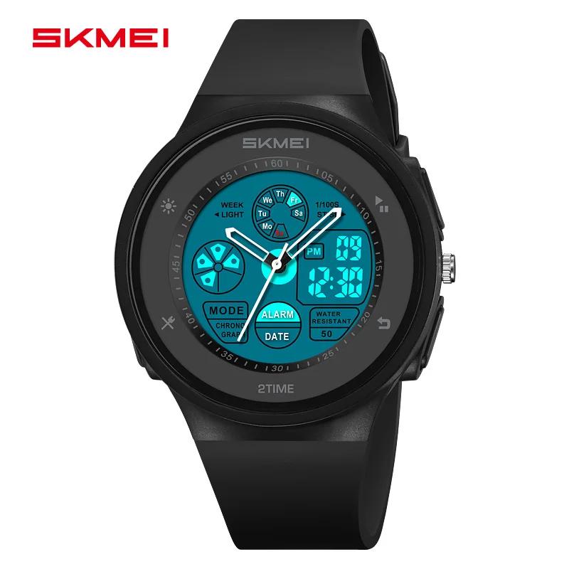 SKMEI 2346 nouveauté coloré mode unisexe hommes femmes temps grand affichage numérique PC classique 