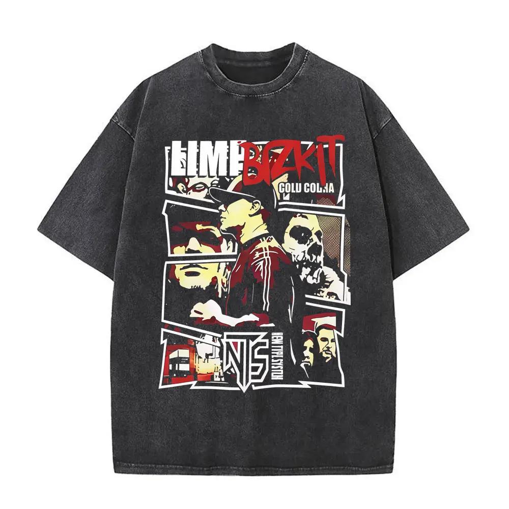 Lavé Vintage groupe de Rock Limp Bizkit significatif autre impression T-shirts hommes femmes Hip Hop
