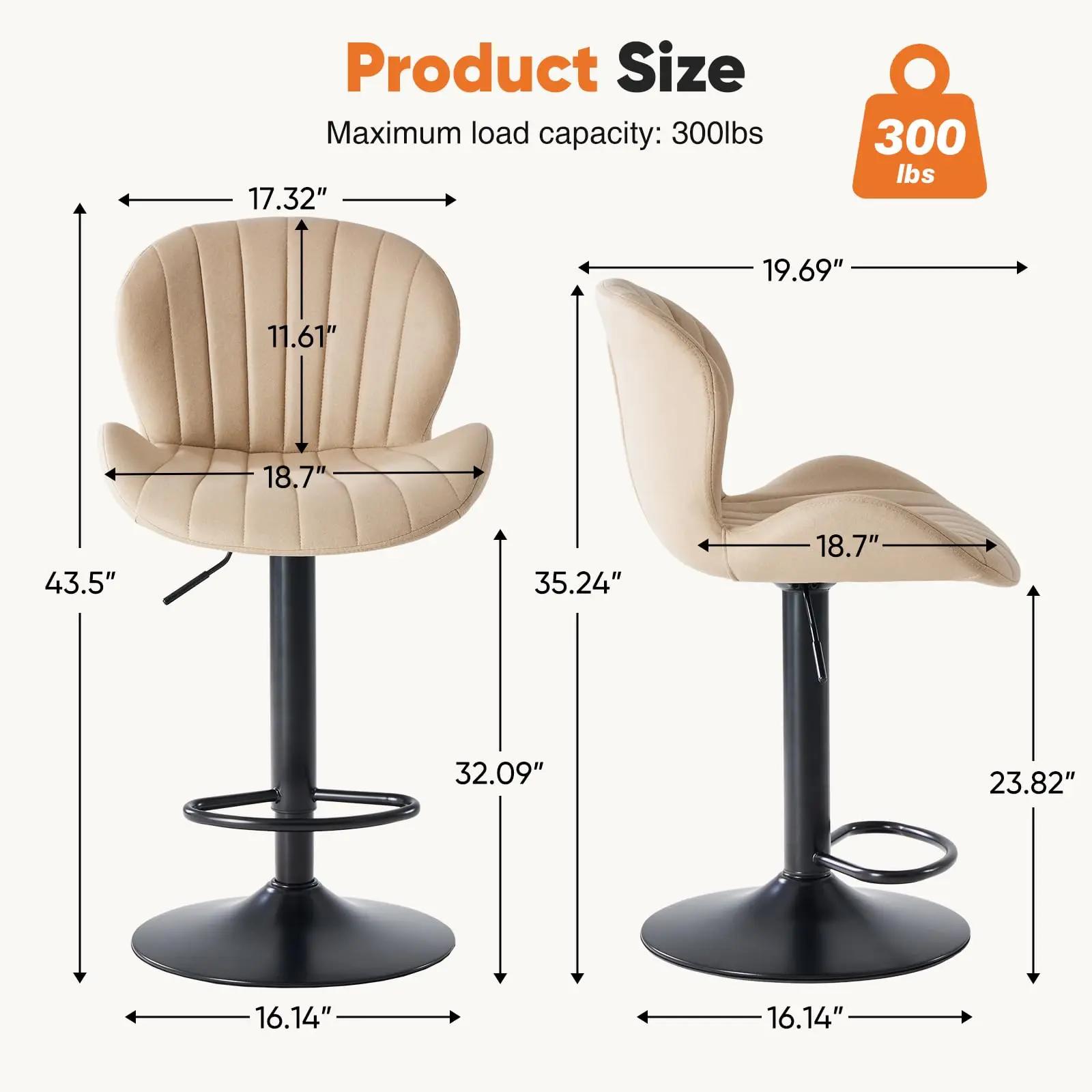 JHK Ergonomique Moderne 360 °   Ensemble de 2 chaises de salle à manger pivotantes, chaises de cuisi