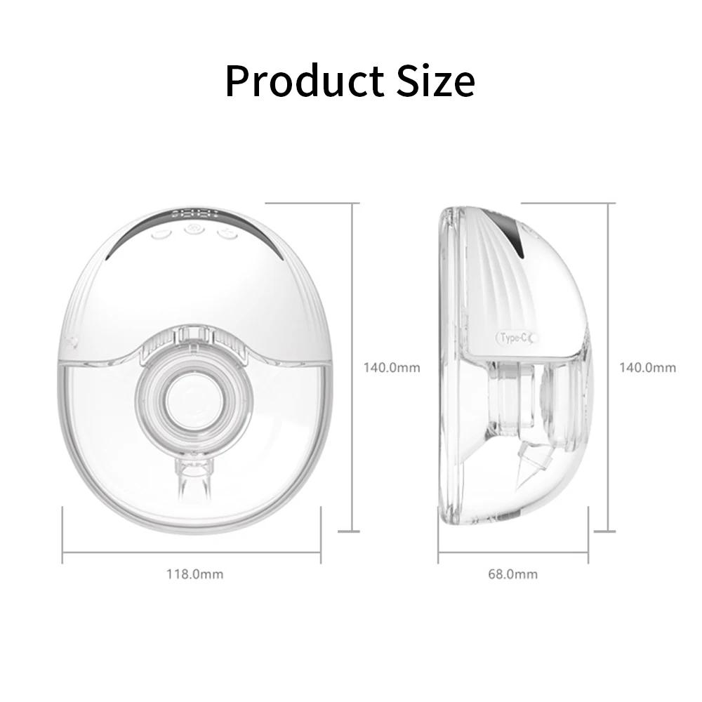 Tire-lait électrique portable 210ML mains libres - 4 modes 12 niveaux sans BPA avec écran LED