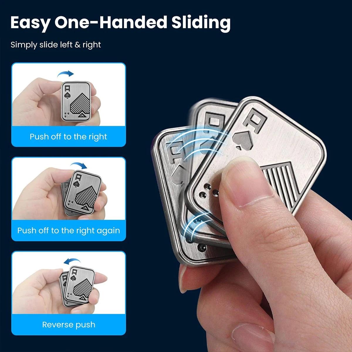 Micro gyroscope créatif du bout des doigts, carte poussoir à couverture coulissante, avec différente
