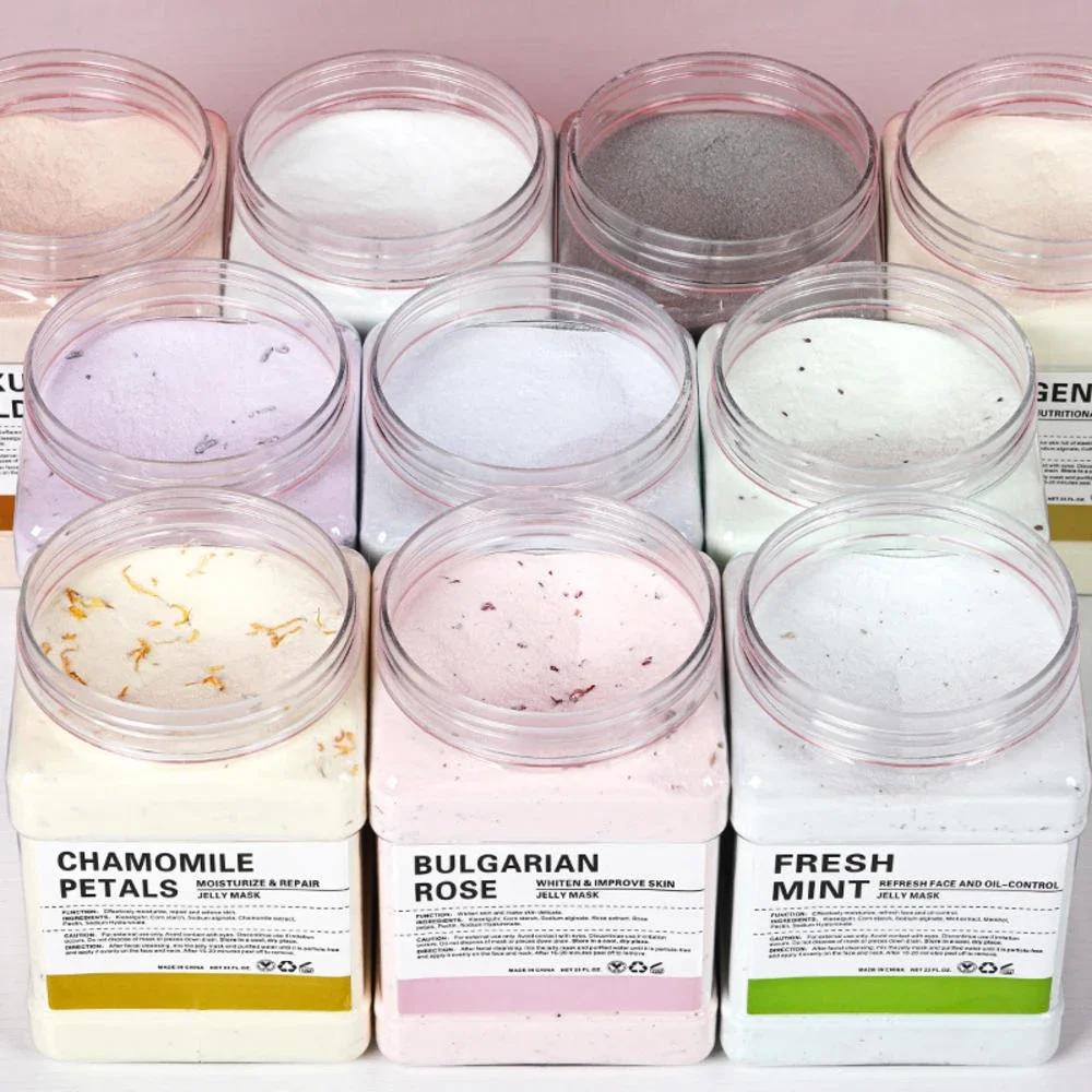 Masque de gelée en poudre, 6 pièces, vente en gros, 650G, masques professionnels, utilisation en Sal