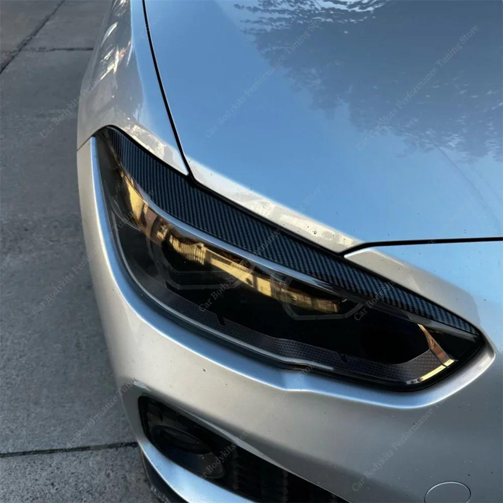 2 pièces ABS brillant phare mauvais sourcils paupières pour BMW F20 F21 1 série 116d 118i 120i 120d 