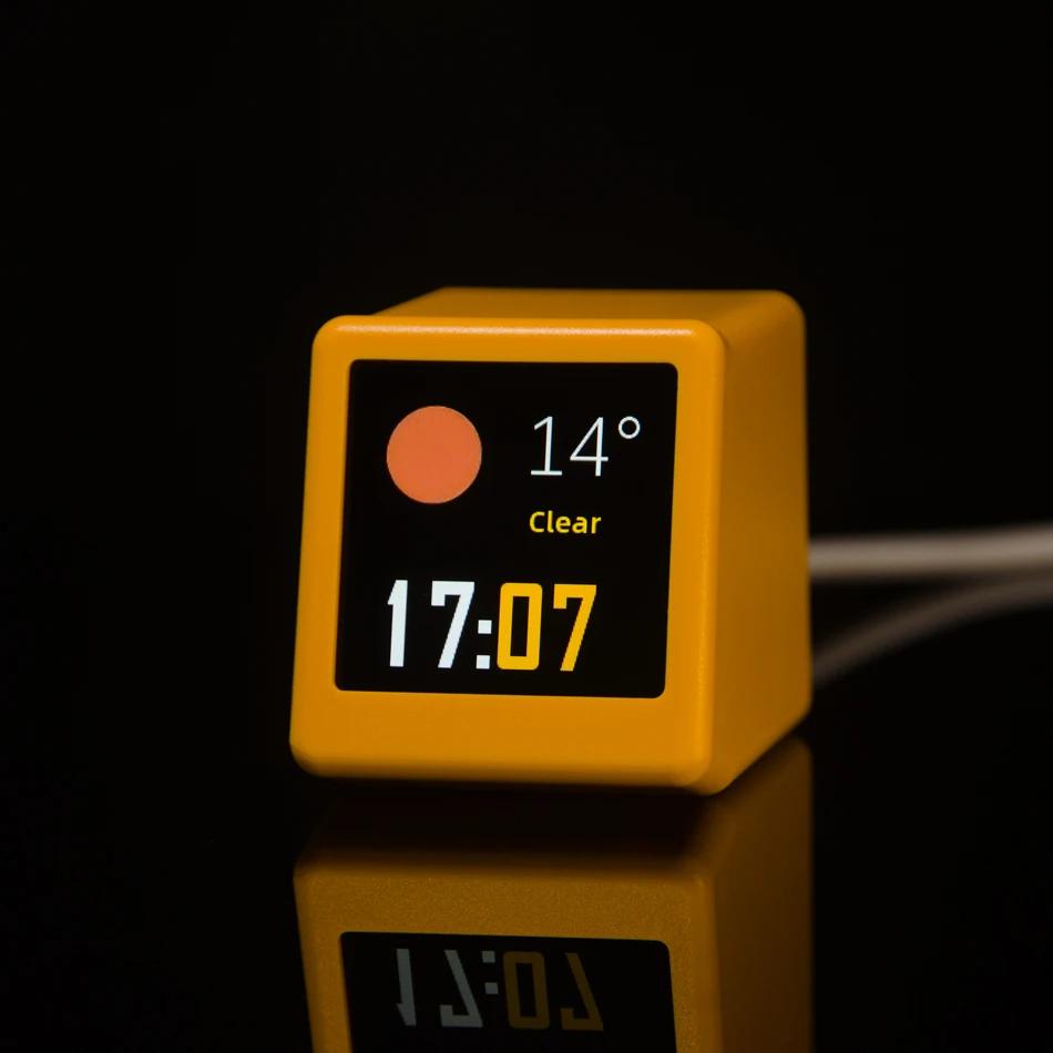 Horloge de Station de prévision météo WIFI intelligente de taille MINI pour la décoration de bureau 