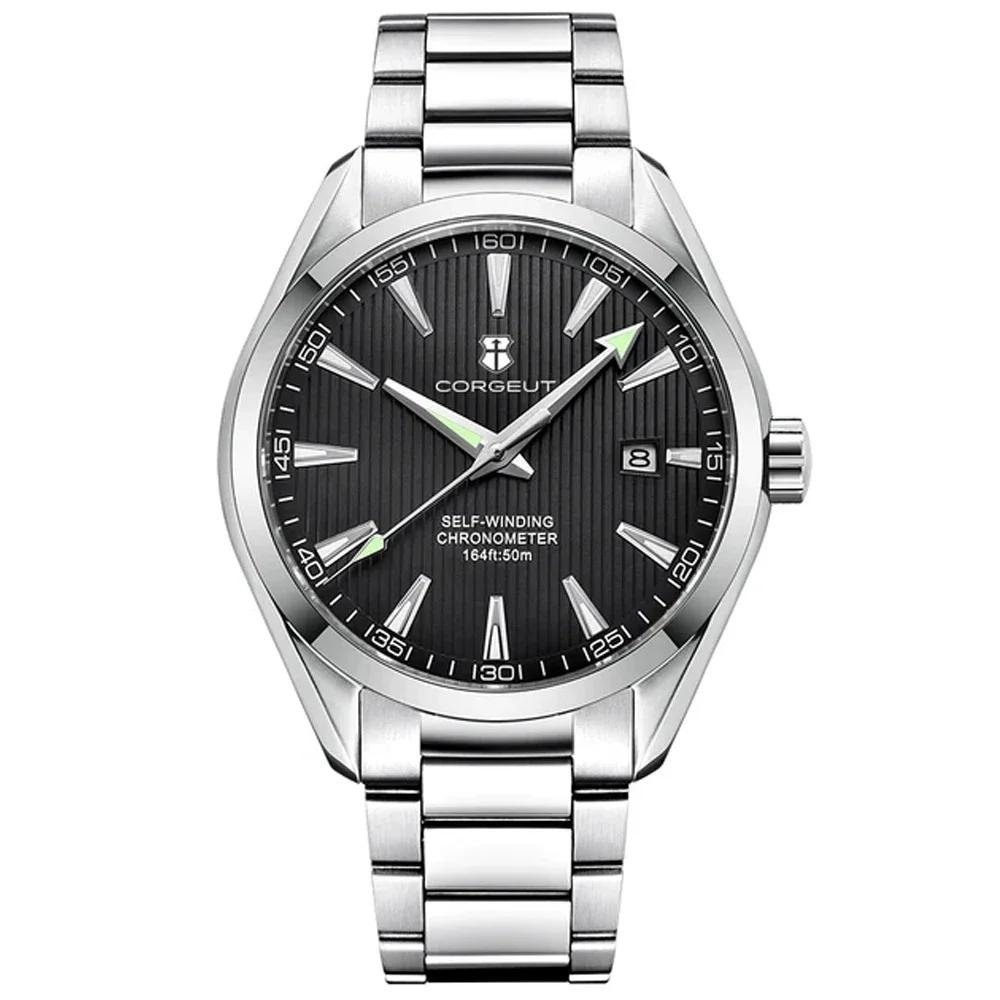 Corgeut 41mm luxe NH35 Movt homme Sport horloge automatique Relogio Masculino mécanique montre-brace