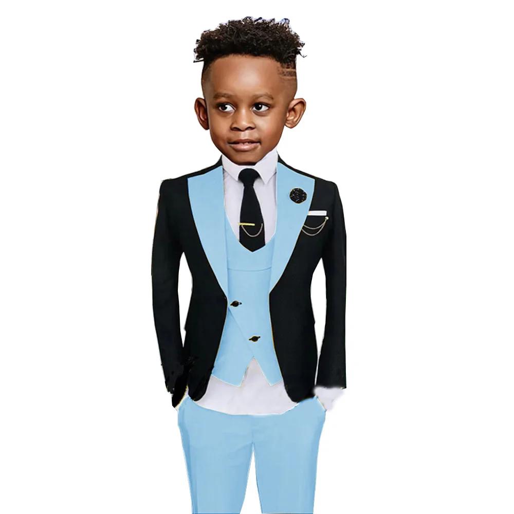 Ensemble de costumes colorés à la mode pour enfants, 3 pièces, Costumes de spectacle de haute qualit
