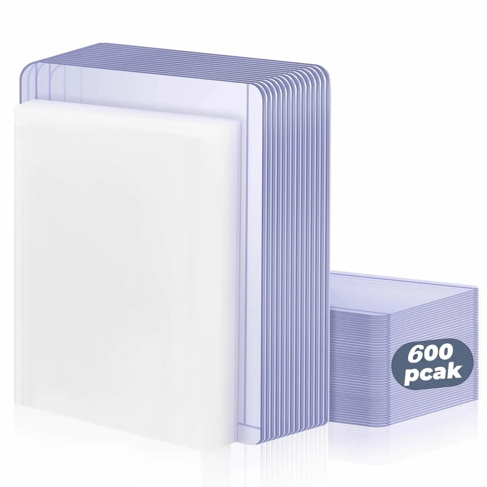 100-600 pochettes pour cartes rigides ou souples, protège-cartes transparents avec film protecteur p