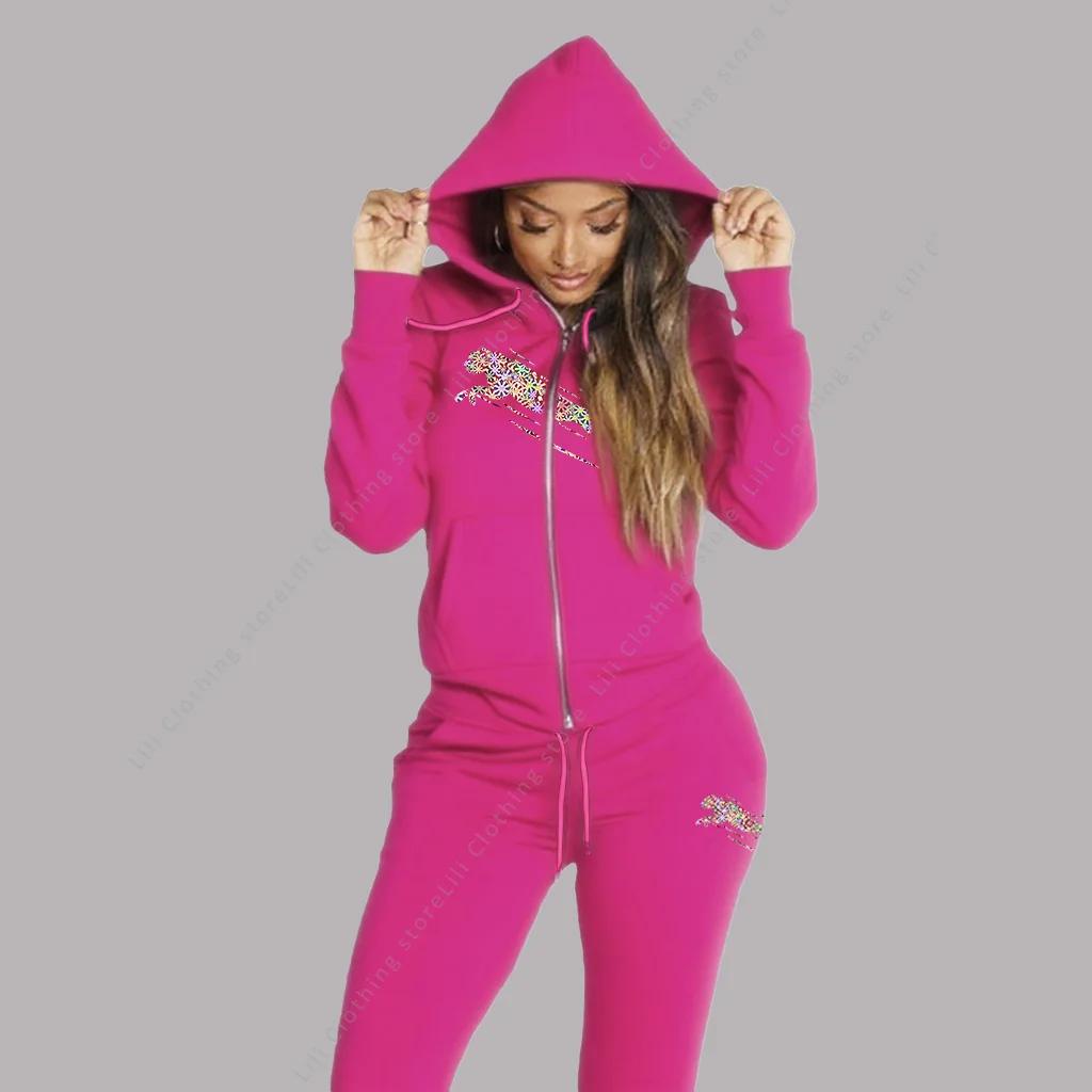 Survêtement femme sweat à capuche esthétique sweats pantalons de survêtement 2 pièces ensemble cardi