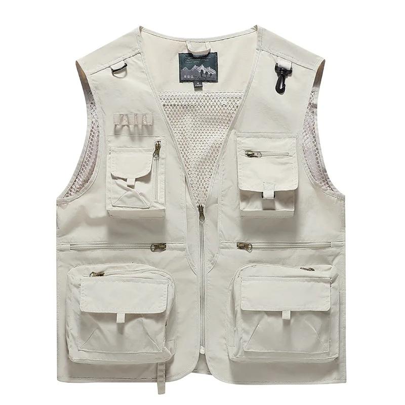 Nouvelle mode – Gilet respirant en maille pour homme, idéal pour la pêche, la photographie et les ac