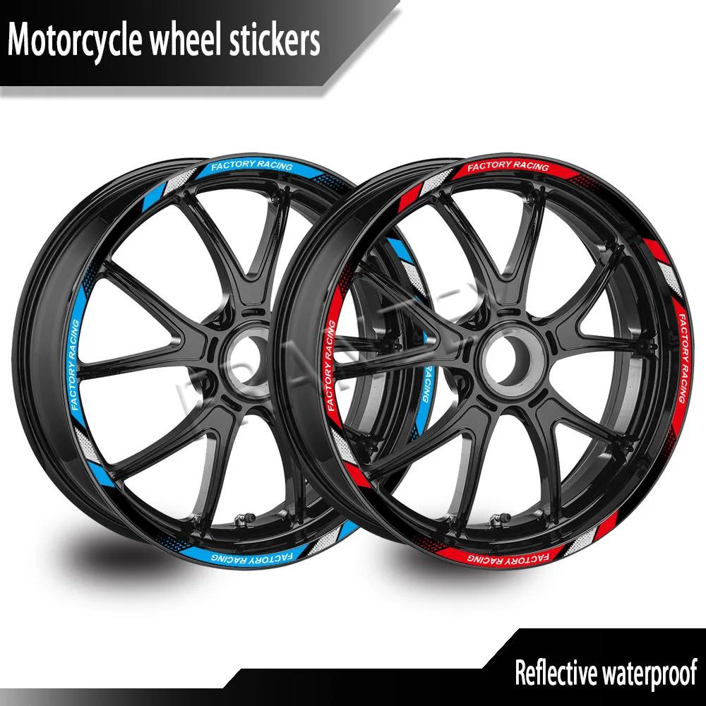 Autocollants réfléchissants de bande de roue de moto, autocollants de bande de moyeu de Scooter de j