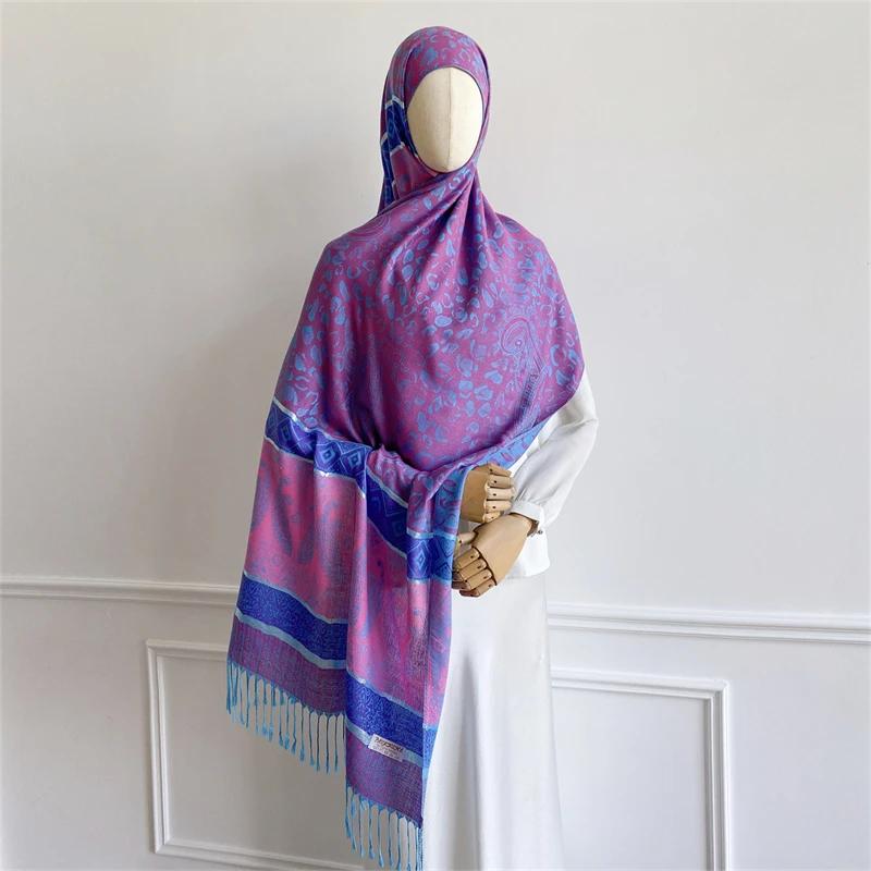 2025 nouveau luxe automne cachemire Pashmina châles femmes chaud Jacquard foulards dame Wrap Foulard