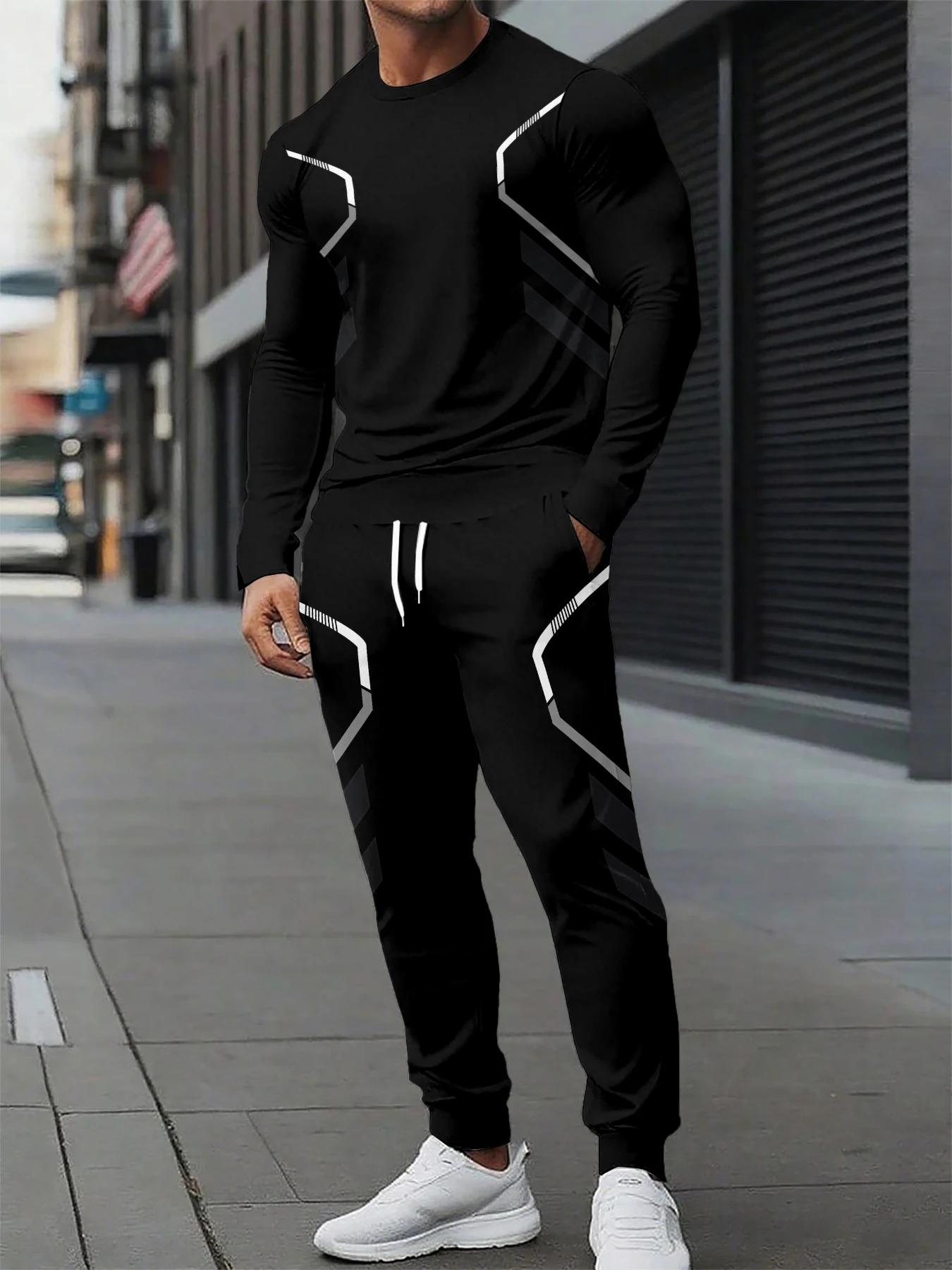 Le nouveau ensemble de sweat-shirt à col rond pour hommes pour le printemps et l'automne 2025 présen