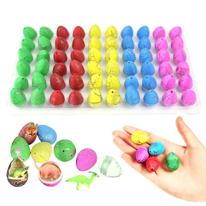 Mini œuf de dinosaure à couver, 10/20/60 pièces, œufs craquelés colorés, jouets amusants pour enfant