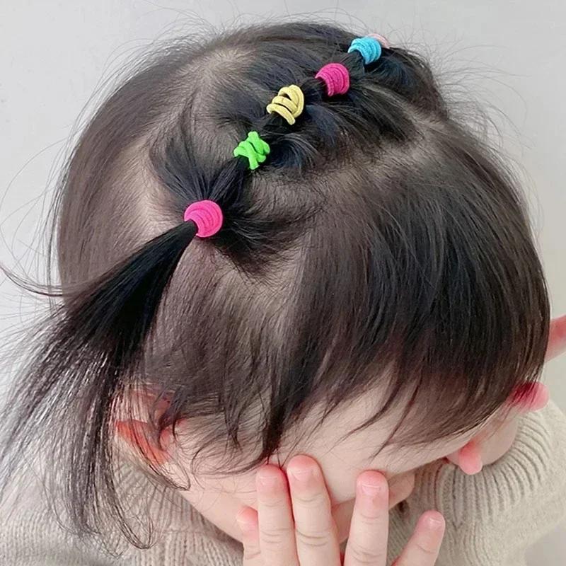 100 pièces/sac bandes de cheveux élastiques filles bébé accessoires de cheveux durables enfant annea