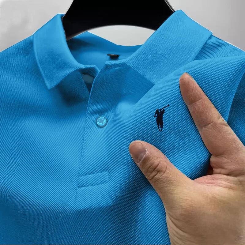 Polo à manches courtes pour homme de marque de luxe, imprimé haut de gamme, mode estivale, t-shirt à