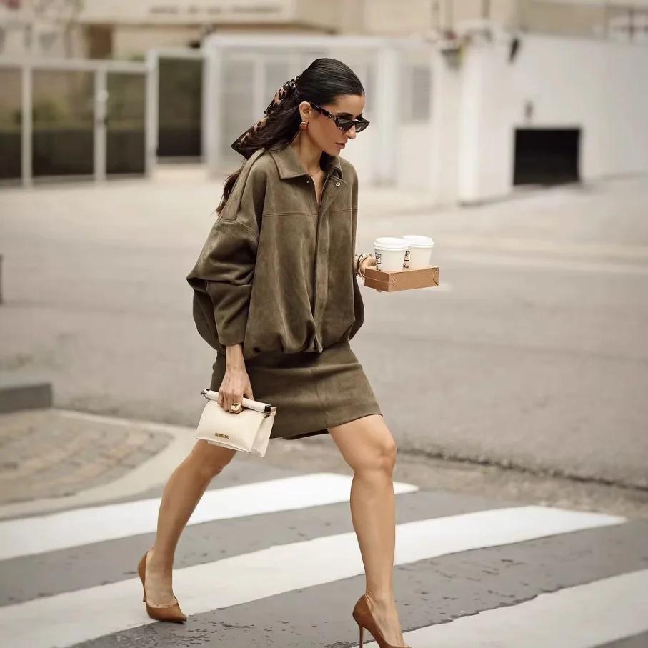 Blouson aviateur pour femme avec manches chauve-souris et fermeture éclair, haut décontracté