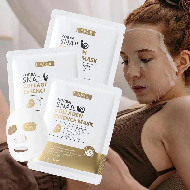 LAIKOU corée escargot collagène Essence masque feuille hydratante masque Anti-rides masque raffermis