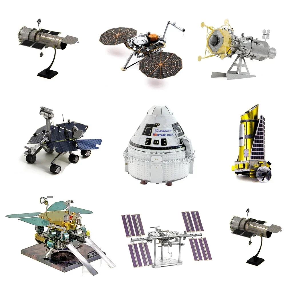 Exploration spatiale 3D Puzzle en métal navette Hubble télescope spatial Mars Rover modèle jouet pou