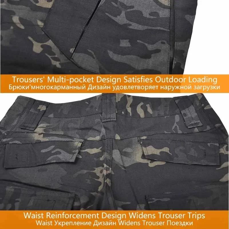 Uniforme tactique militaire pour hommes, chemises de combat camouflage, pantalons cargo, ensembles p