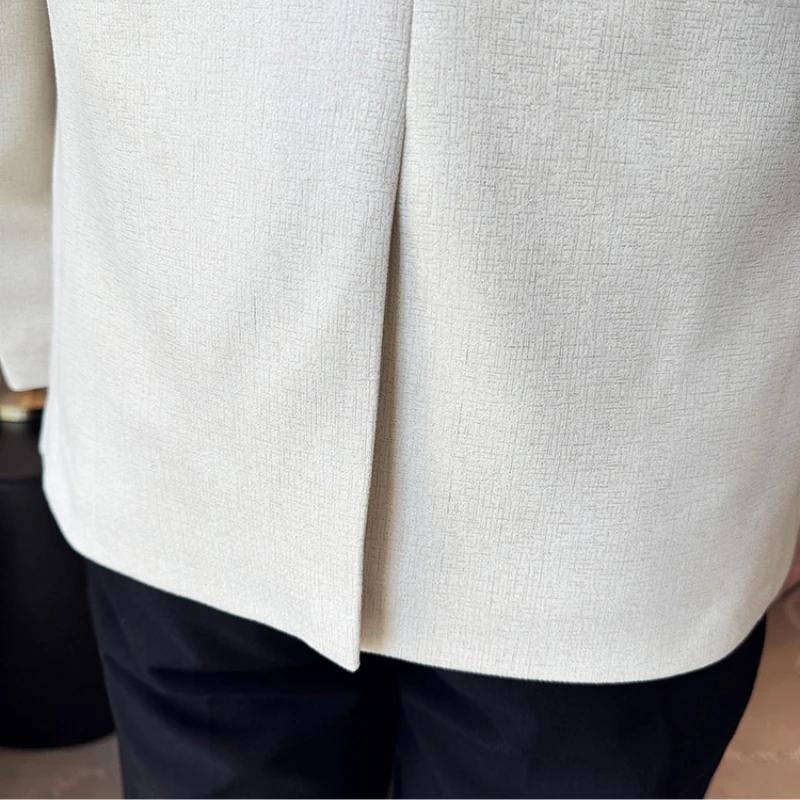 Blazer en daim à boutonnage simple pour hommes, veste à la mode, coupe couvertes, veste trempée, rob