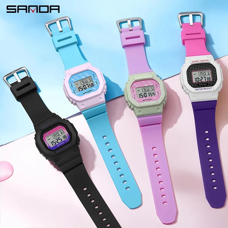 SANDA garçons filles LED montre numérique enfants montre de sport pour montre électronique étanche e