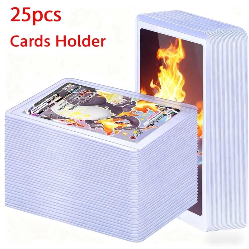 Porte-cartes en plastique dur PVC, 25 pièces, porte-cartes de jeu, jouet pour protecteurs, rangement