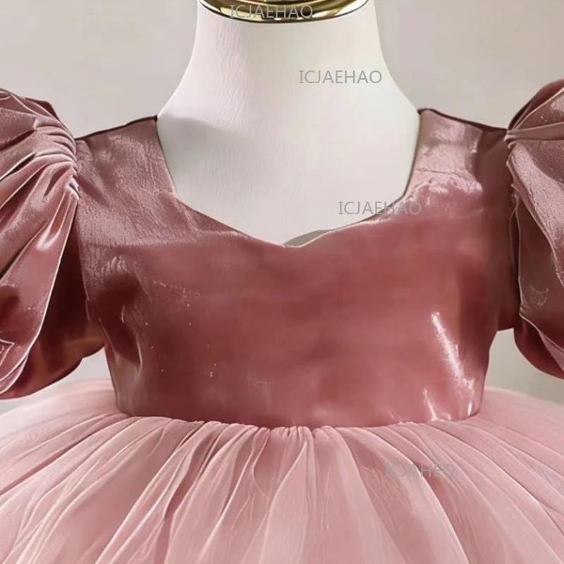 Robe de princesse TutuKids pour enfants, nouvelle jupe à manches bouffantes, robe de soirée élégante