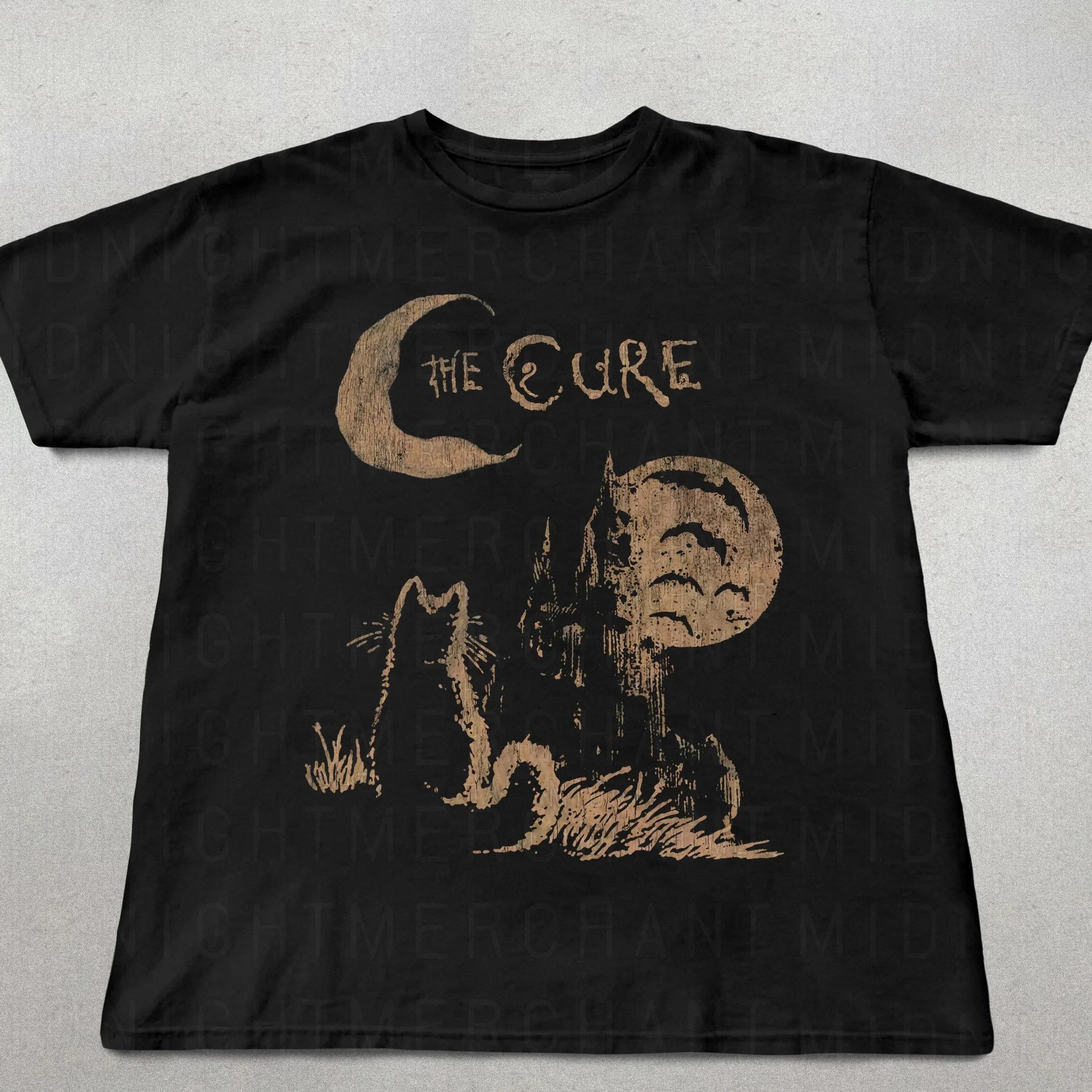 The Cure Cat Tee, années 90 Alt Indie Rock, Chemise unisexe Cadeaux pour amoureux des chats, Cadeaux