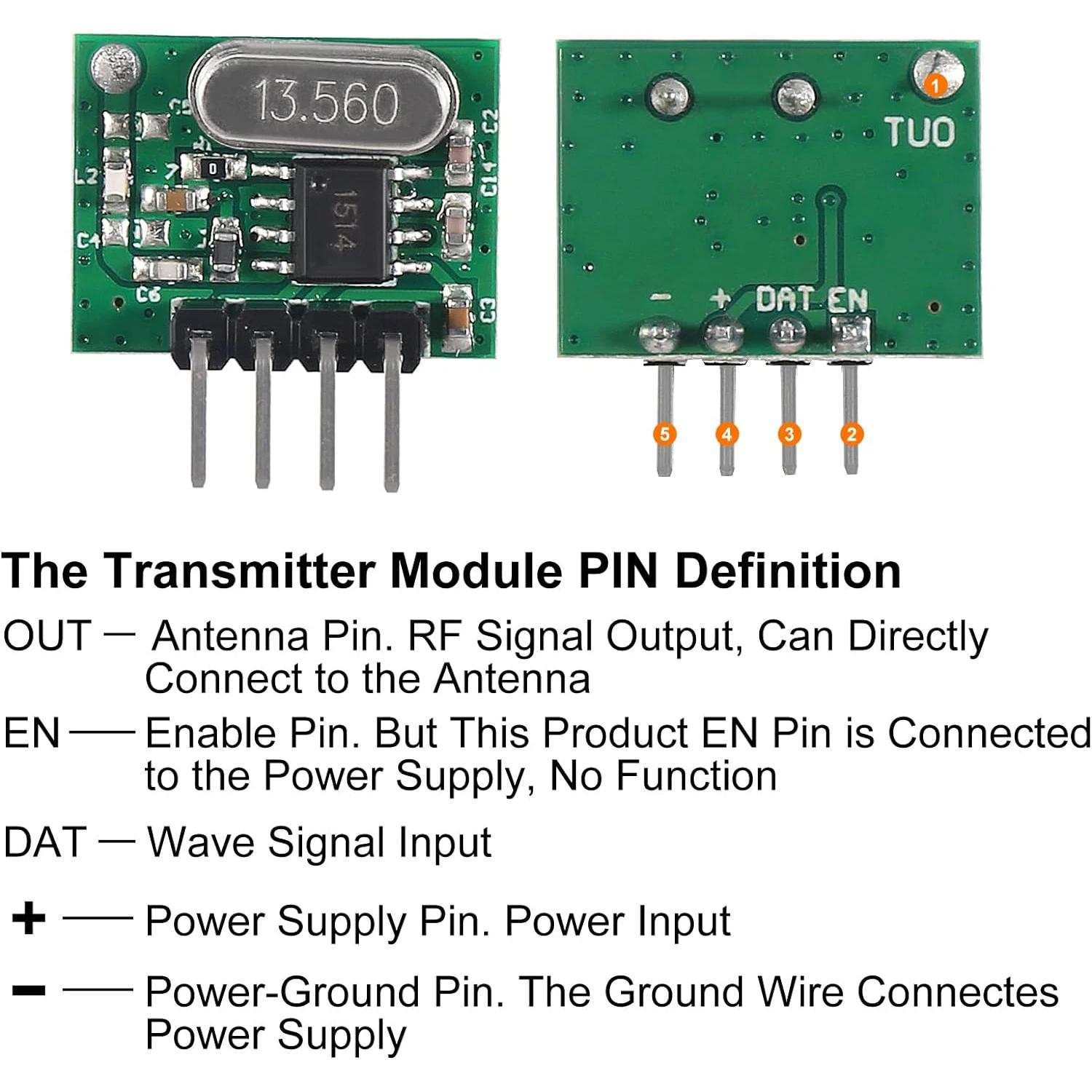 Émetteur et récepteur RF sans fil 433mhz, avec antenne, Module de télécommande, Kit de bricolage pou