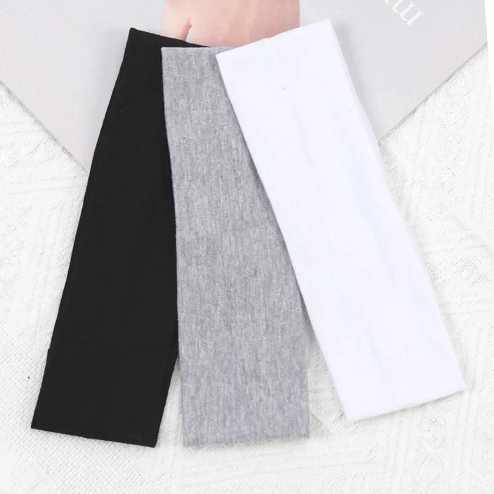 3 pièces élastiques couleur unie bandes de cheveux pour femmes et hommes bandeau course Fitness spor