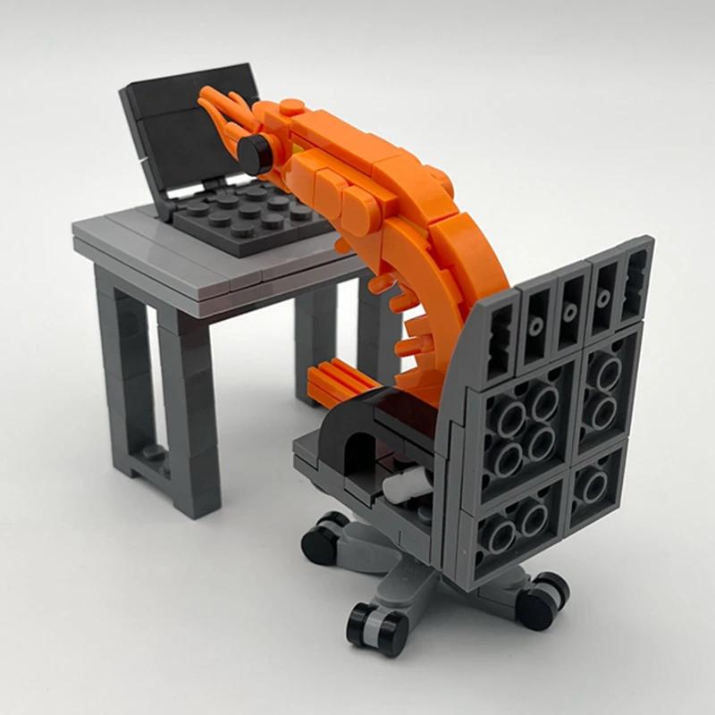 Kit de construction MOC : Figurines de crevettes à assembler – Jouet créatif de parodie pour garçons