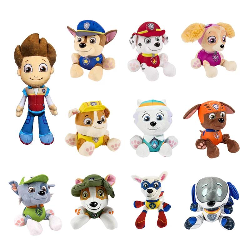 19 cm dessin animé chien patte en peluche poupée Chase Rock Animal chien dessin animé modèle figurin
