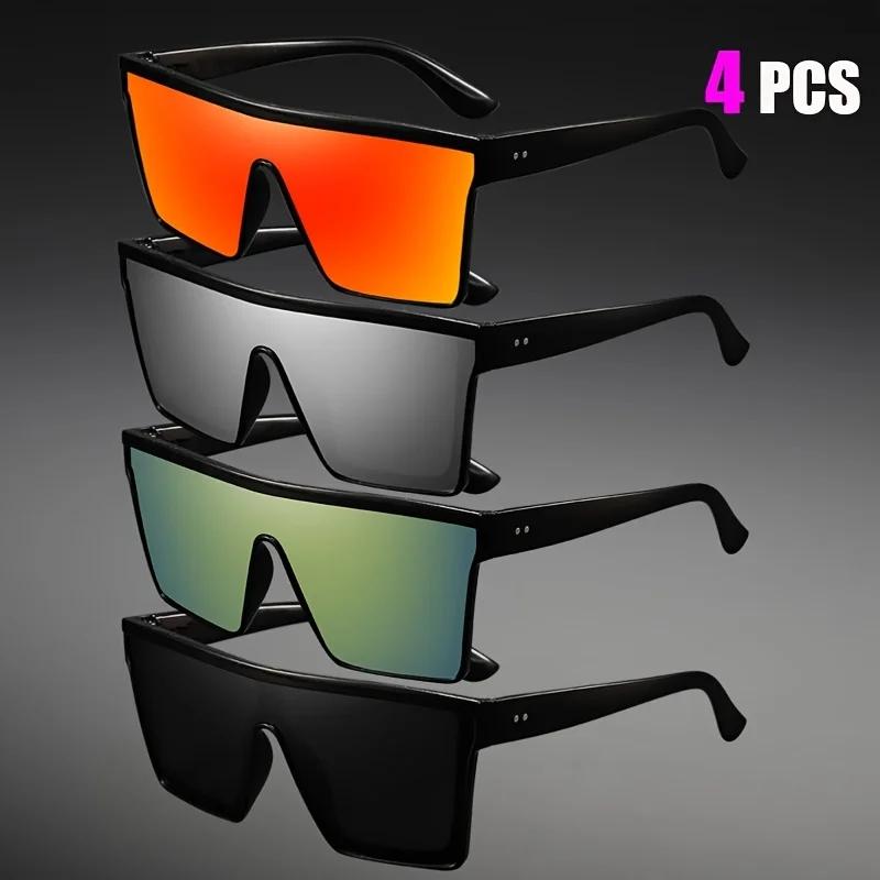 Lunettes de soleil une pièce à monture surdimensionnée pour hommes et femmes, accessoire d'intérieur