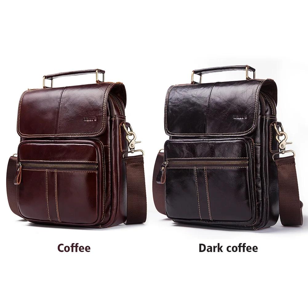 KAVIS nouveau sac à bandoulière en cuir véritable pour hommes sac à bandoulière d'affaires pour homm