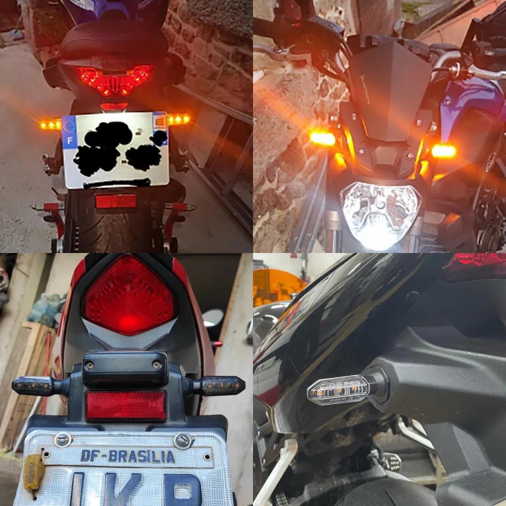 8mm Mini Moto LED clignotants ambre clignotant clignotant clignotant 12V Moto indicateur lampe acces