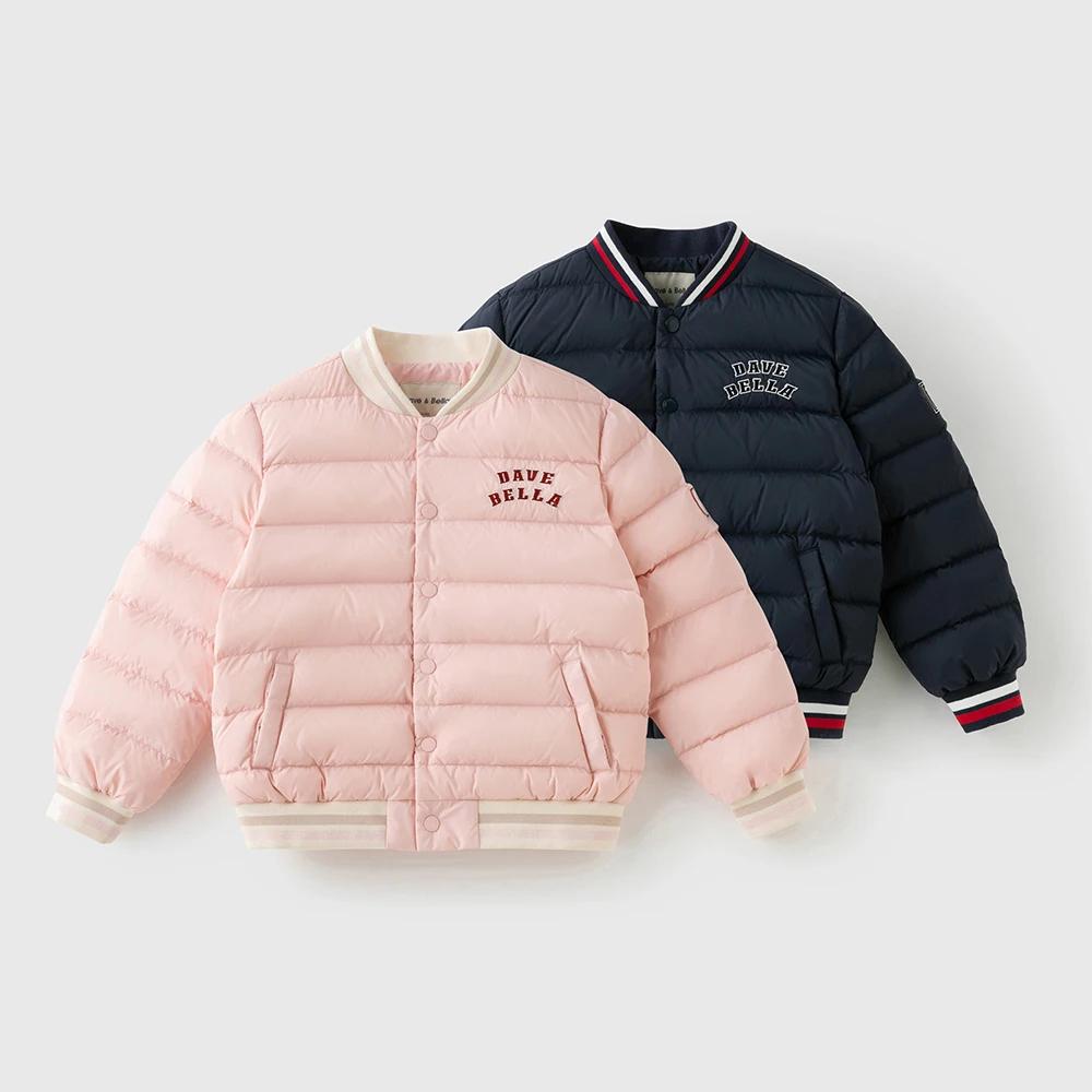 Dave Bella garçons filles blanc vers le bas Parka veste enfants hiver chaud Baseball vers le bas man