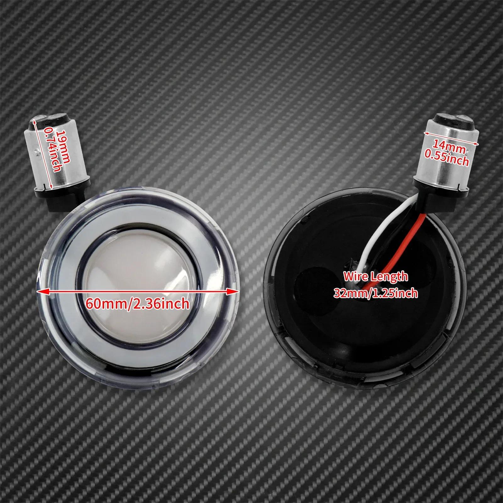 Conversions de clignotants de moto panneau lumineux LED 1156 1157 Style balle pour Harley Sportster 