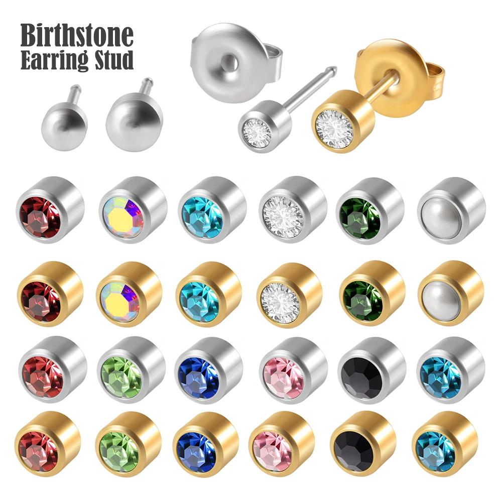 12 paires de clous de Cartilage en acier chirurgical, 3 et 4mm, gemme CZ, Piercing d'oreille pour pi