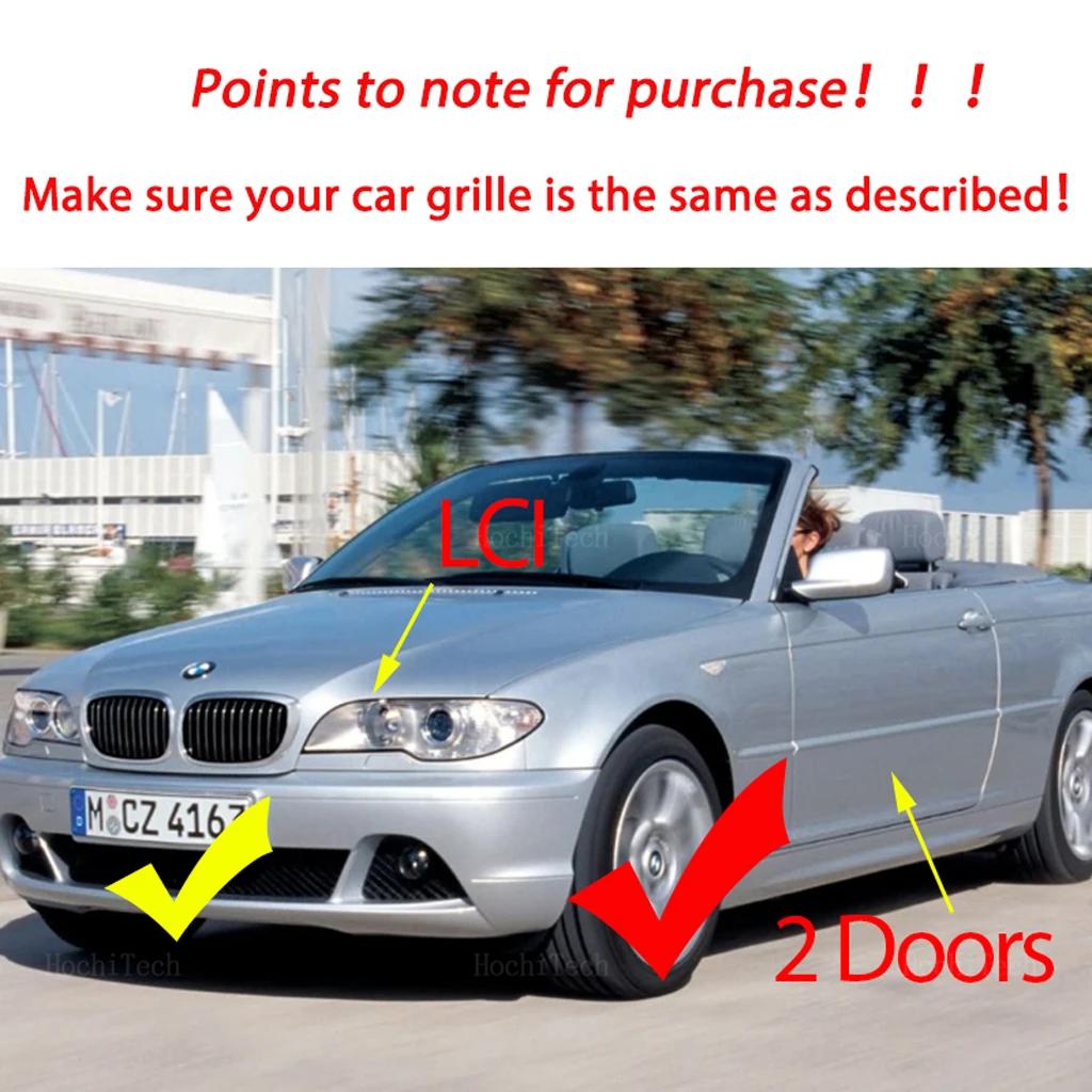 Pour BMW E46 2/4 portes série 3 2002 2003 2004 2005 318i 320i 325i 330i calandre noir brillant avant