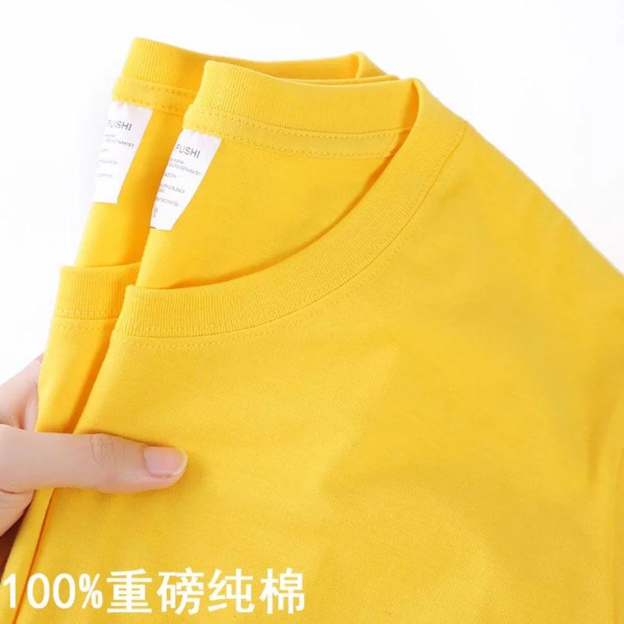 T-shirt 100% Coton Hommes Femmes Solide document O Cou À Manches Courtes Y-Été Coréen At Demi-Manche