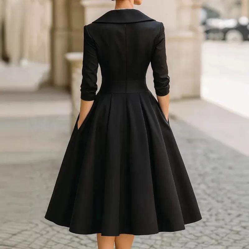 Robe longue élégante et ajustée à manches longues pour femme, style mode et tempérament, taille form
