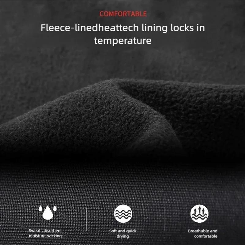 T-shirt à manches longues pour Homme, sous-vêtement thermique à col roulé, en molleton doux et fin d