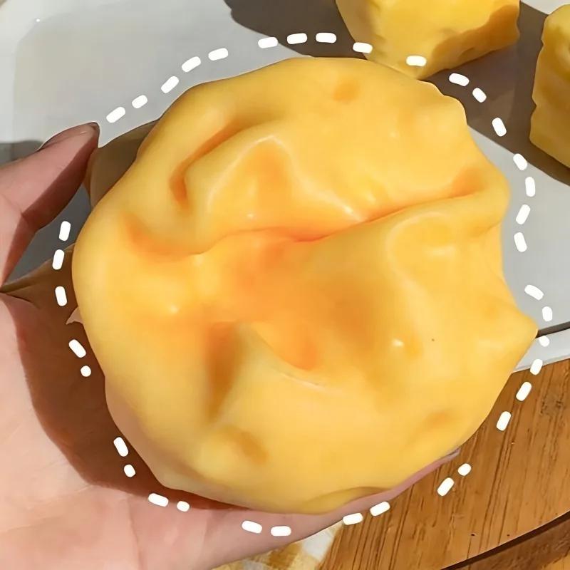 Jouet géant en forme de fromage à presser, taille extra large, jouet anti-stress en forme de fromage