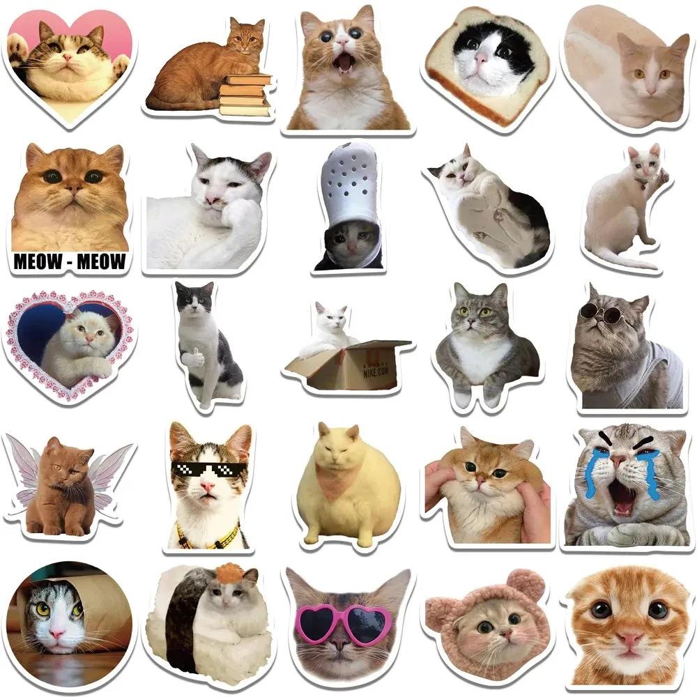 Autocollant esthétique en PVC Kawaii Love Cat pour enfants, décoration coréenne pour enfants, scrapb