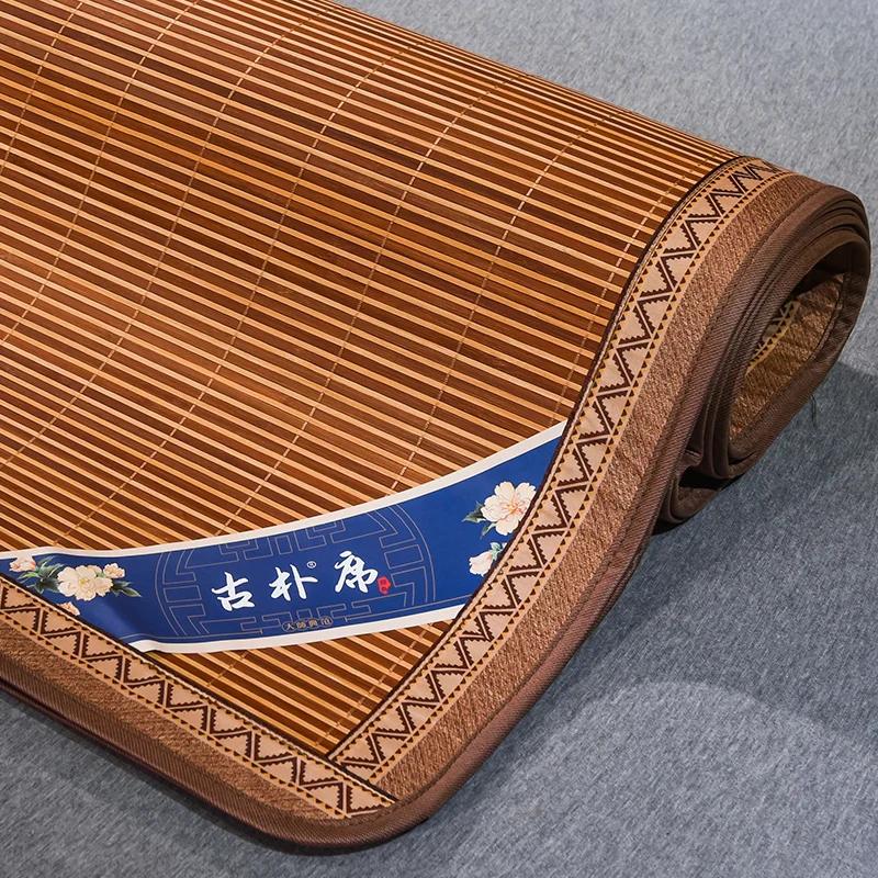 Tapis frais en bambou, matelas en paille d'été, pour la maison, dortoir d'étudiants, en soie glacée,