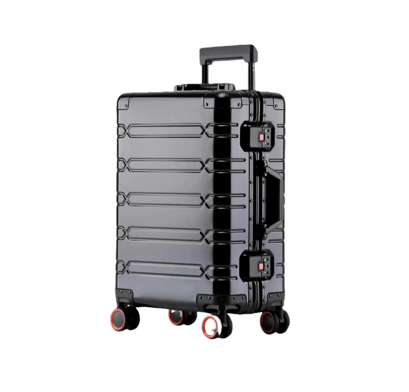 Ensemble de bagages durables de grande capacité, valise en aluminium pour femmes et filles, bagage à