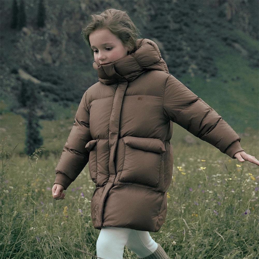 Dave Bella filles garçons épaissir vers le bas Parka veste à capuche enfants hiver chaud vers le bas