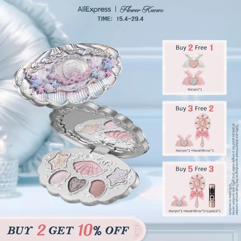 Flower Knows Shell's Jewel Collection Palette de maquillage 6 couleurs