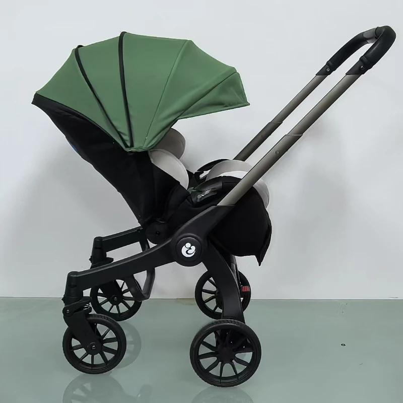 2025 nouveau bébé poussette 4in1 multifonctionnel nouveau-né bébé poussette 3in1 pliable panier Type
