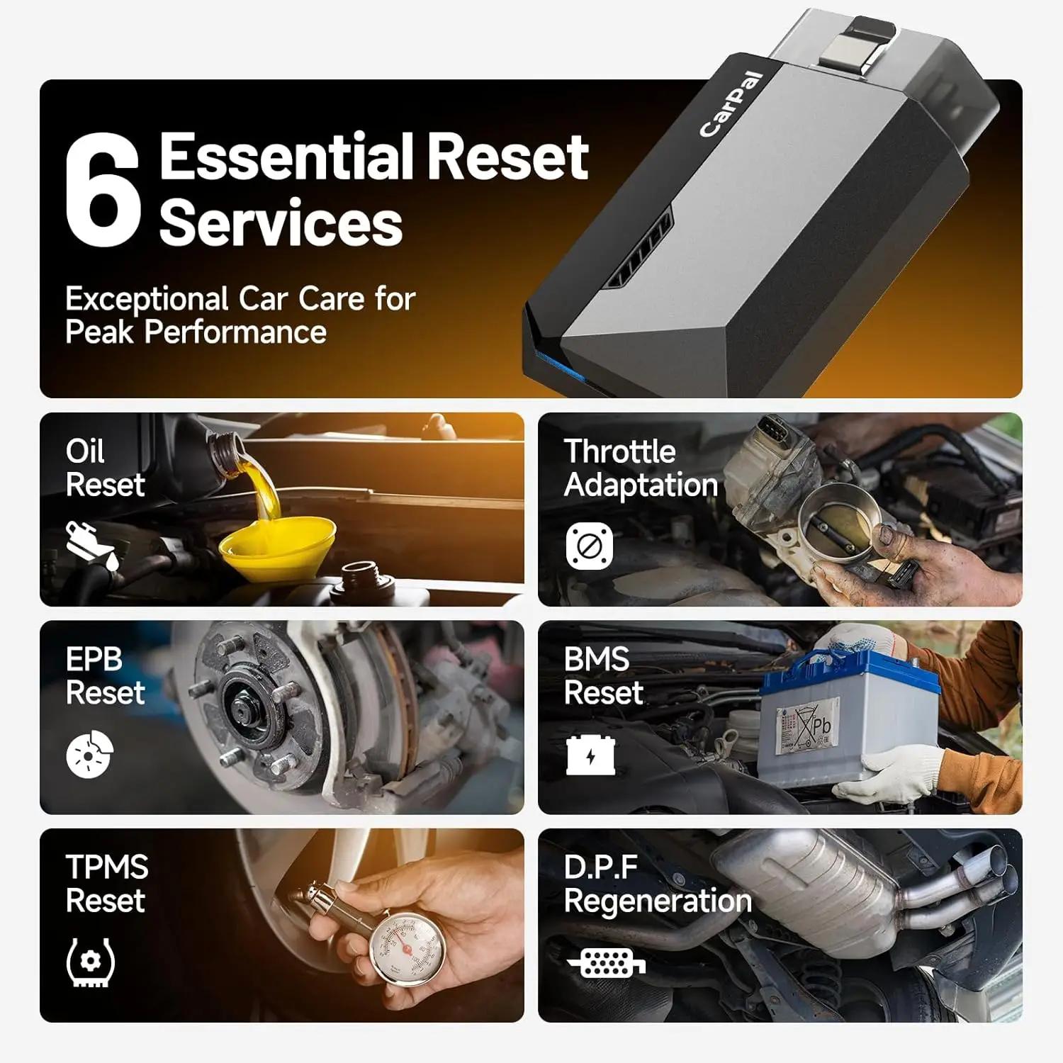 TOPDON-Scanner Carpal OBD2 pour tous les systèmes de voiture, outil de diagnostic, vérification de l
